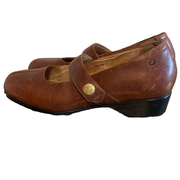 Avaron Brown Leather Mary Janes Comfort Shoe - 9.5 - Picture 7 of 13